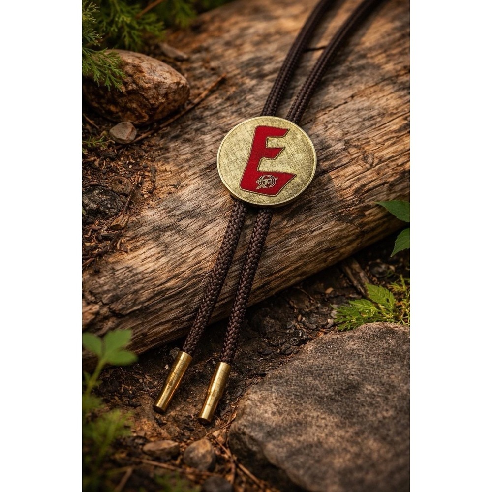 Explorer Scouting E Boy Scout Bolo Tie BSA Enamel emblem Vintage Gold Tone